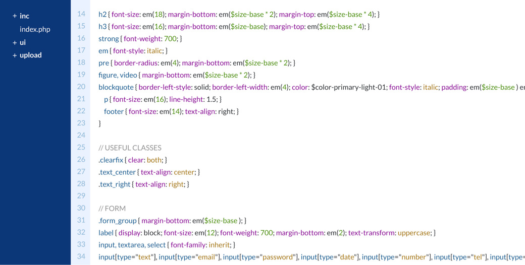 Well-structured and organized code